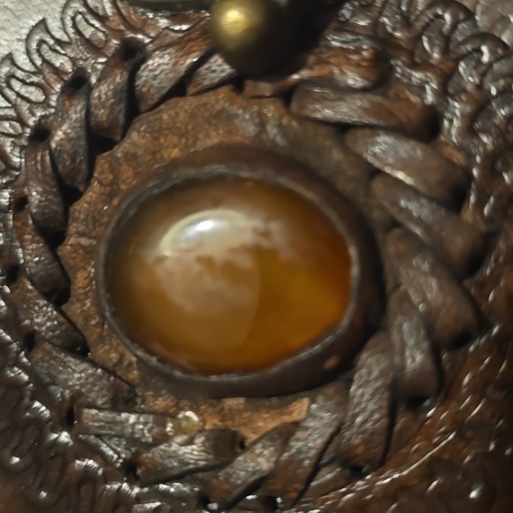 ♥️BUY 2 GET 1 FREE  Earthbound Embossed Leather God's Eye Journal w/ Brass Clasp - Picture 4 of 10